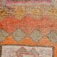 Tapis couloir kilim vintage , Orange, rose et beige boho pastel, 98x332 Cm