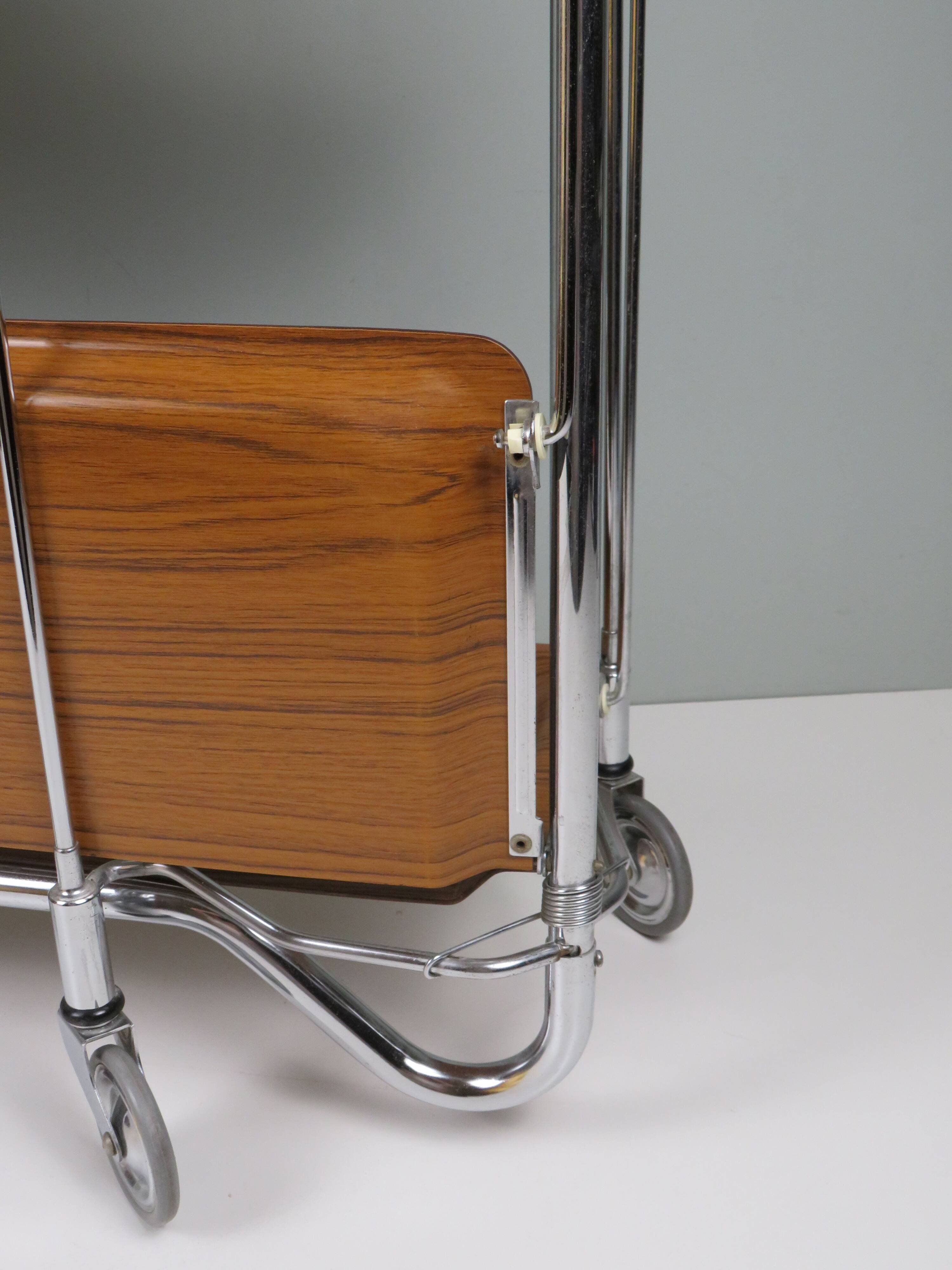 Desserte pliante Dinett par Bremshey – design mid-century, Allemagne