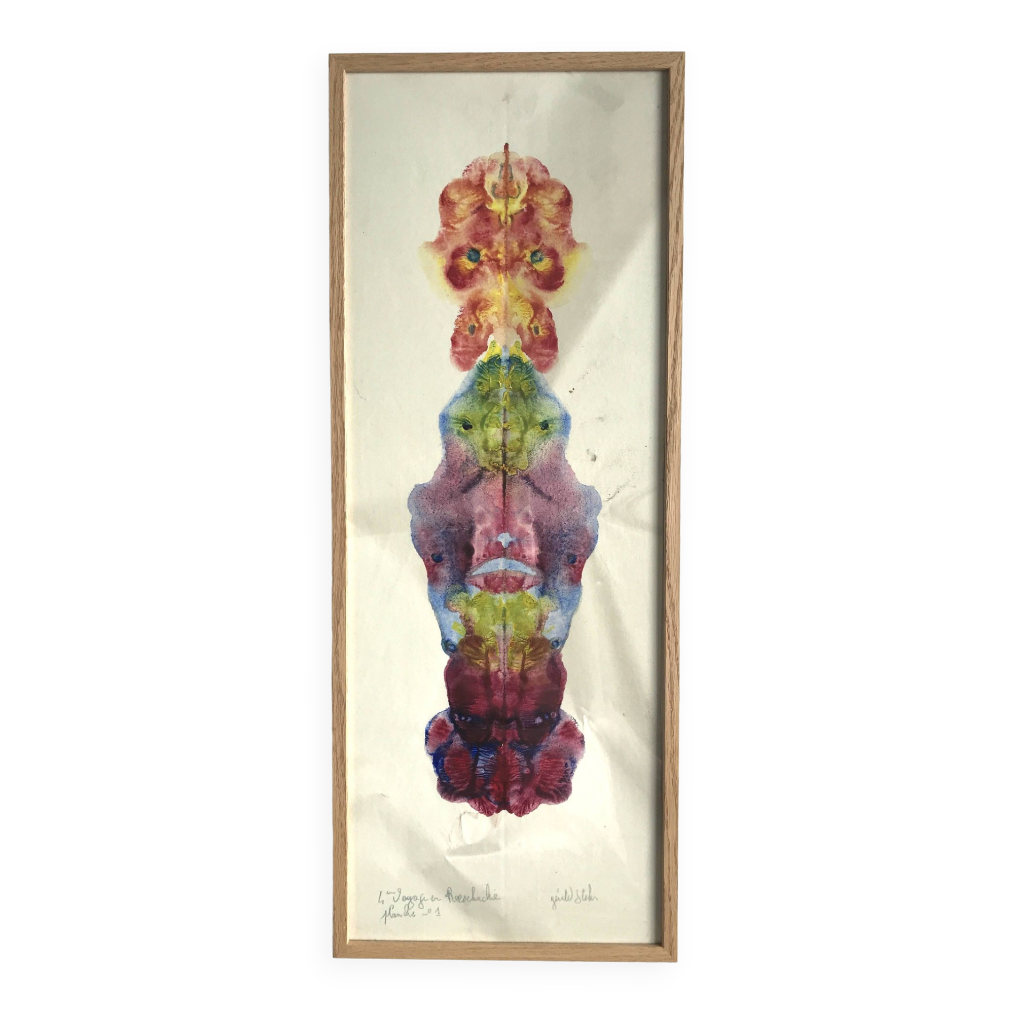 Gérald STEHR, 4th trip to Roerschachie, plate N°1, circa 2000. Oil on polychrome canvas