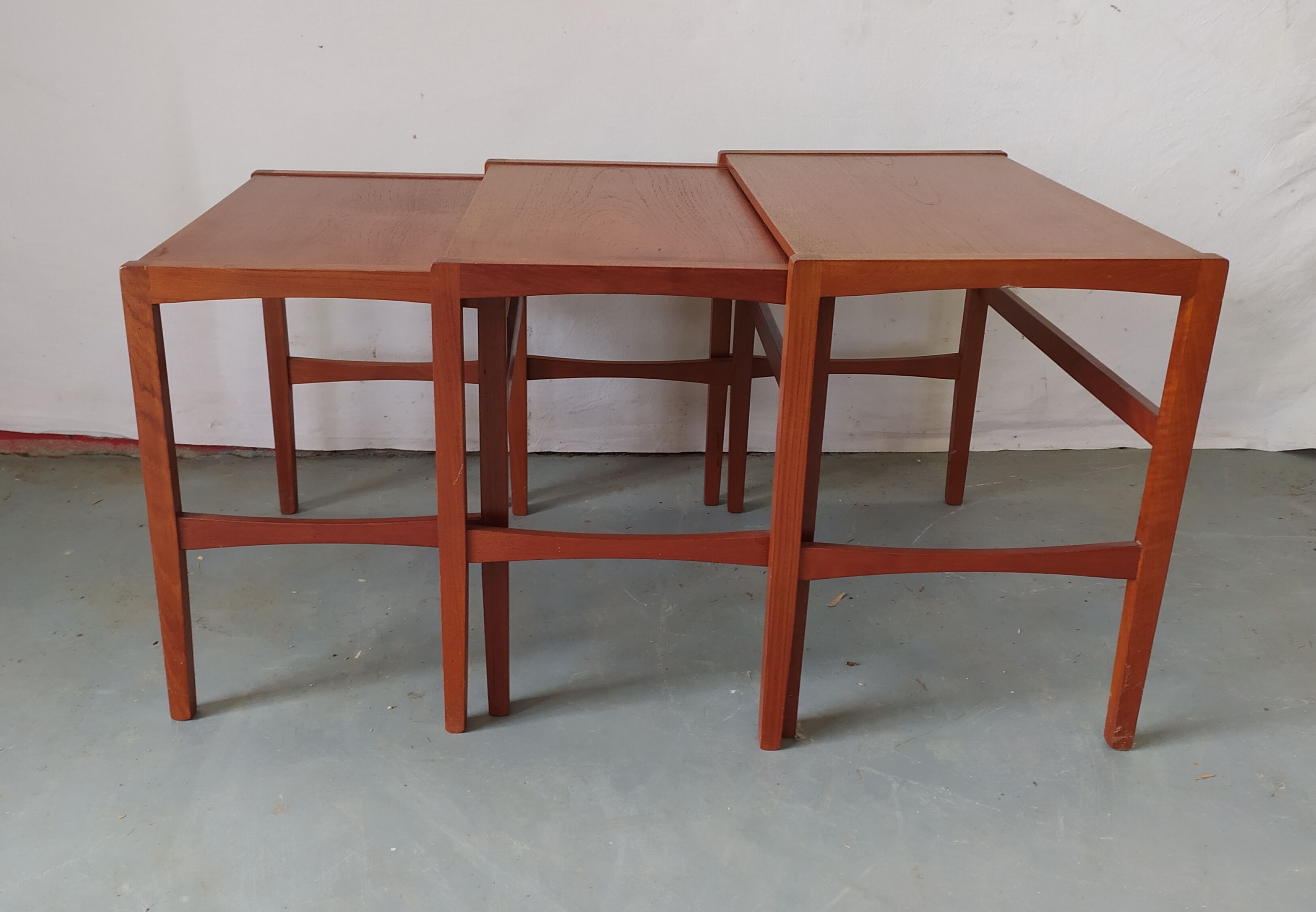 Solid teak pull out tables