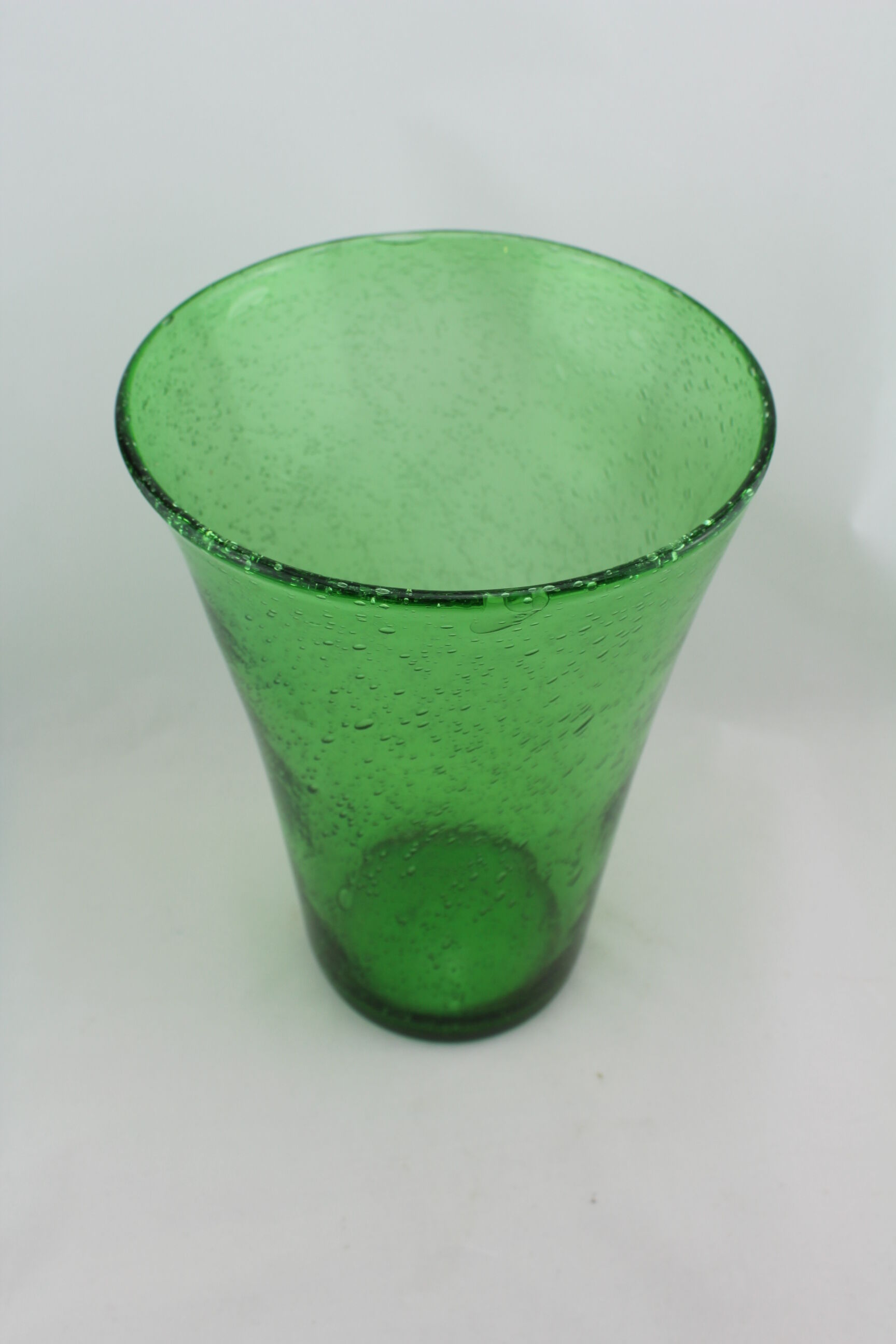 Biot bubble, green, large glass vase