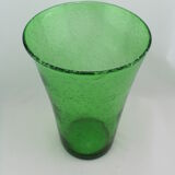 Biot bubble, green, large glass vase