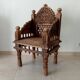 Fauteuil ancien Pidha Num2 Radjastan XIXeme en Palissandre massif