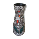 Vase ceramic west germany, floral decoration