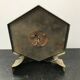 Clock on feet art deco vintage metal