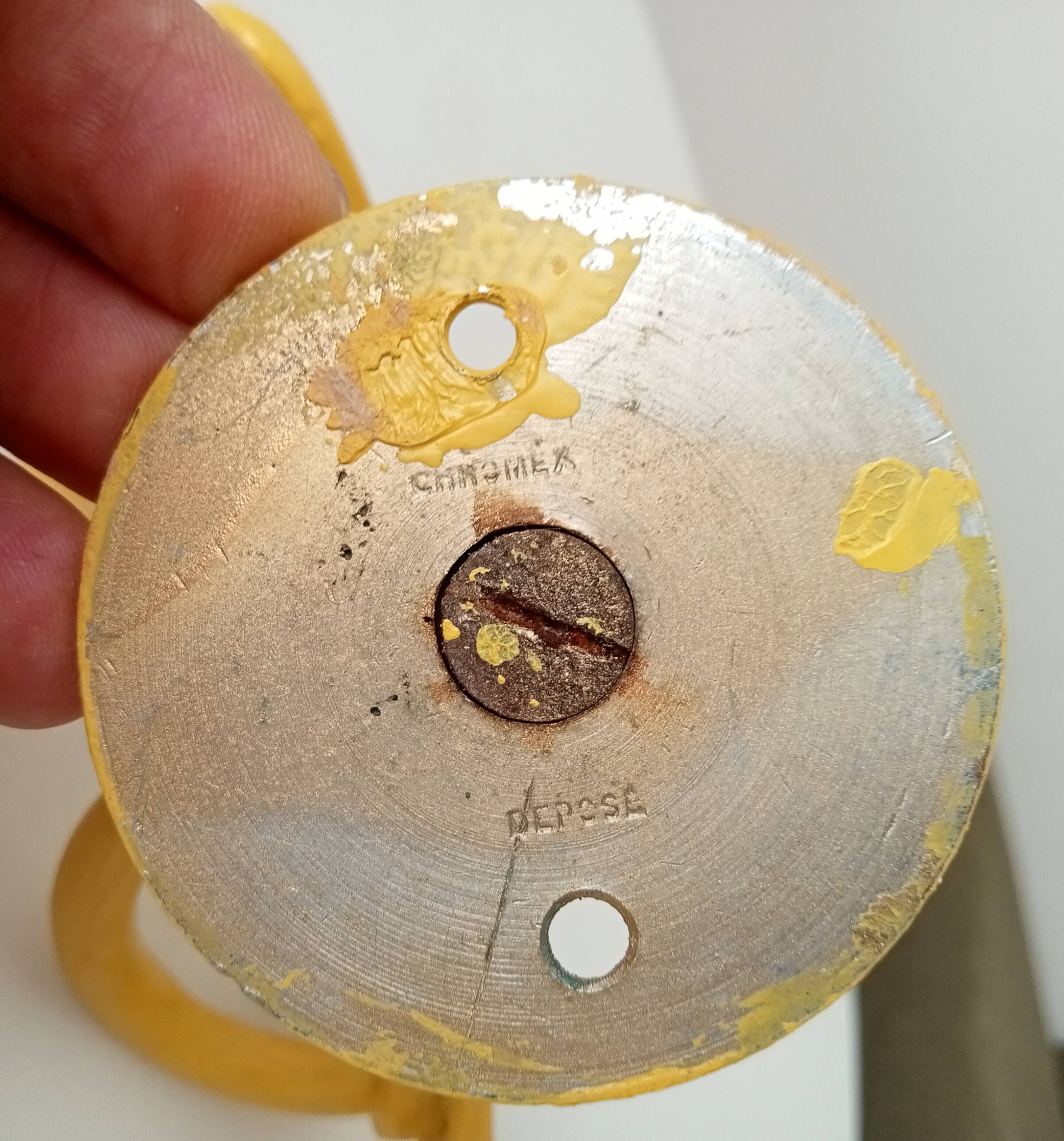 Vintage double coat rack in solid brass