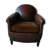 Years 30 leather club armchair