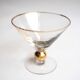 Série de 6 coupes à champagne cerclée or