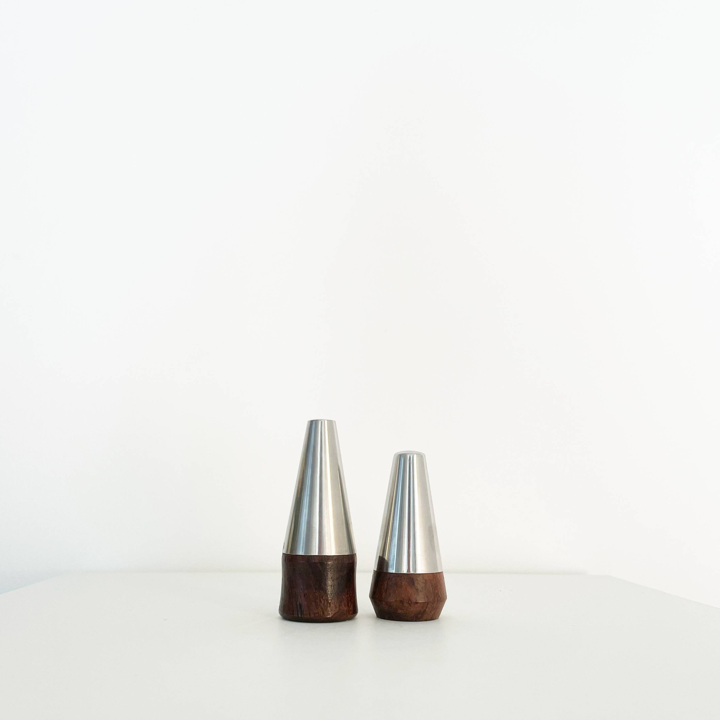 Vintage salt and pepper shaker by a&b lundtofte, denmark, 1960s, set of 2