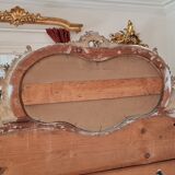 Mirror trumeau gilded wood and patinated XIX century
