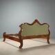 Antique Louis-Philippe bed in carved walnut, Italy, 19th century.