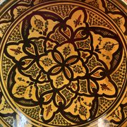 Large and beautiful antique deep dish from the Maghreb, signature to be identified: SAFI? 37 cm