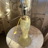 Yellow glass mushroom lamp