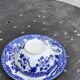 Coffee service composed of 17 pieces, in blue and white porcelain, cherry blossom patterns