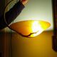 Asymmetrical Pendant Lamp with Orange Shade, 1970s