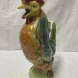 Pitcher model ceramic rooster St Clement small model polychrome slurry