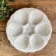 2 Apilco France porcelain oyster plates