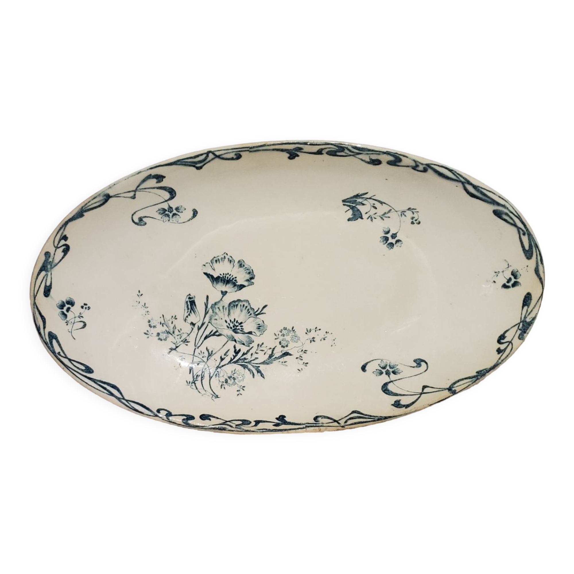 Ravier de la faïencerie de Creil et Montereau modèle Crémone