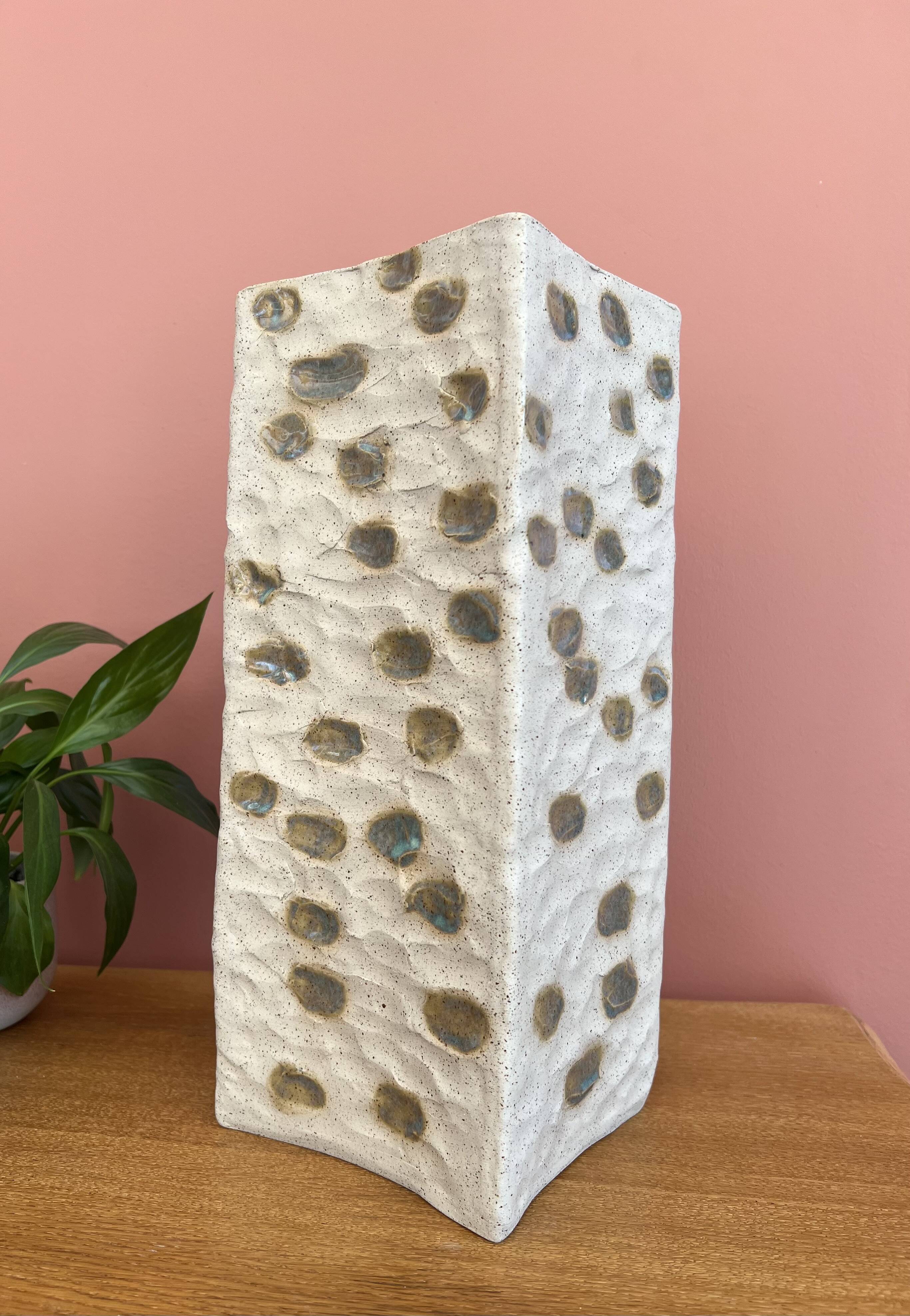 Pyrite stoneware vase