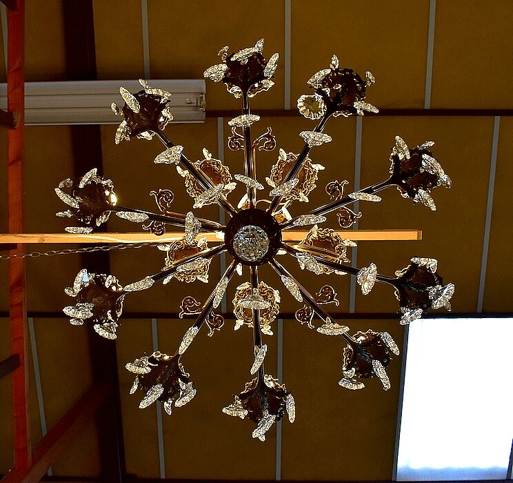 Crystal chandelier mid 20th