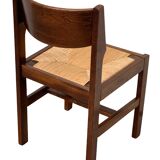 Mulched chairs in vintage solid elm 1960