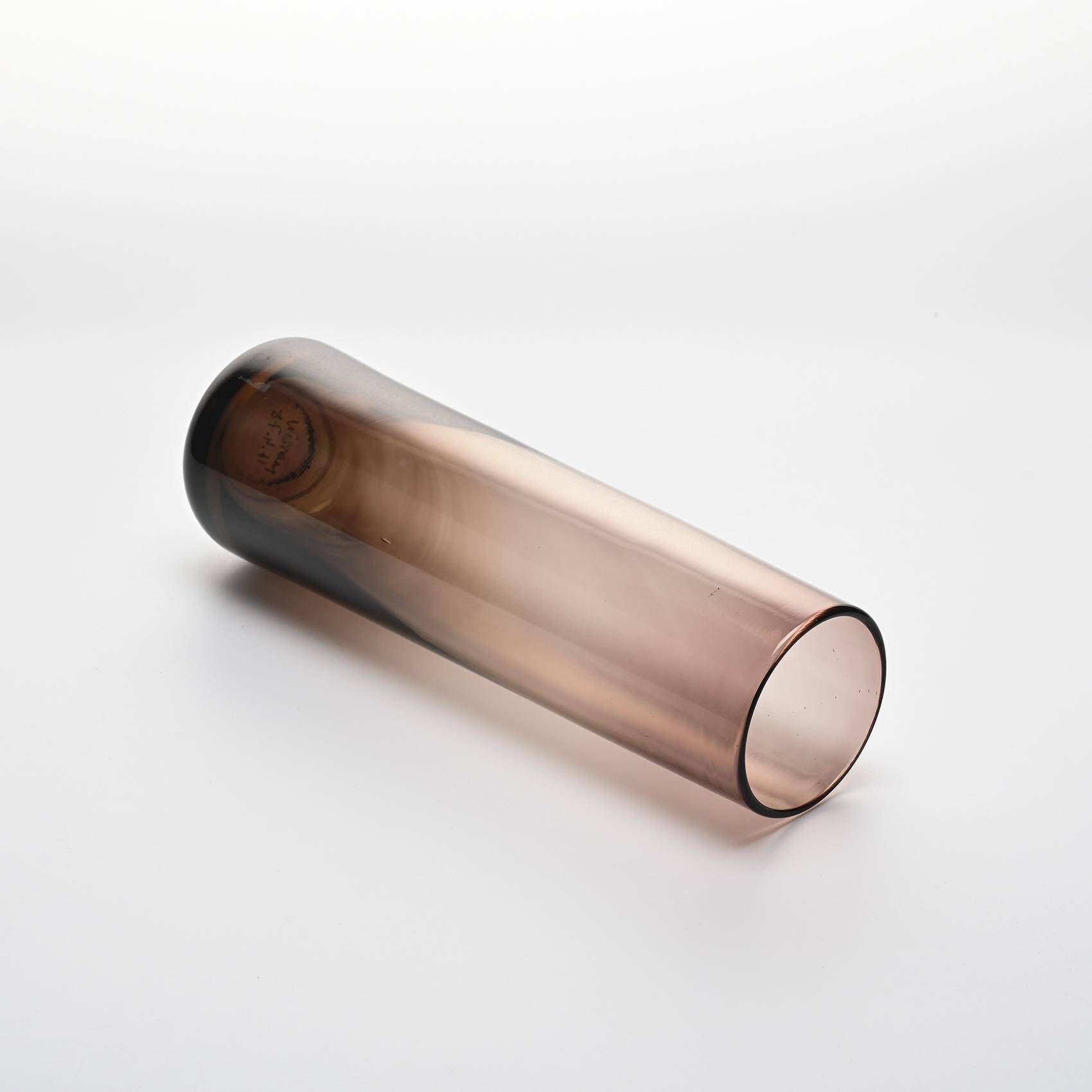 Claude Morin, blown glass roller vase, France 1975