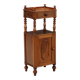 Antique walnut bedside table with drawer, Italy, 19th century.