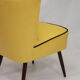 50s vintage cocktail armchair "yellow lelievre fabric