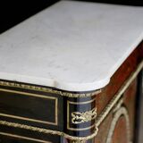 Napoleon III sideboard (late 19th century), marble, Boulle marquetry.