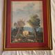 Vintage marine painting oil on canvas under glass VOLPI