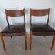 2 Scandinavian Fristho Franeker chairs in teak and leather.