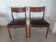 2 Scandinavian Fristho Franeker chairs in teak and leather.