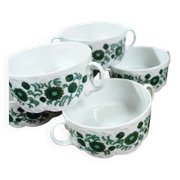 Bouillon bowls, vintage soup Rosenthal Monbijou Giscard