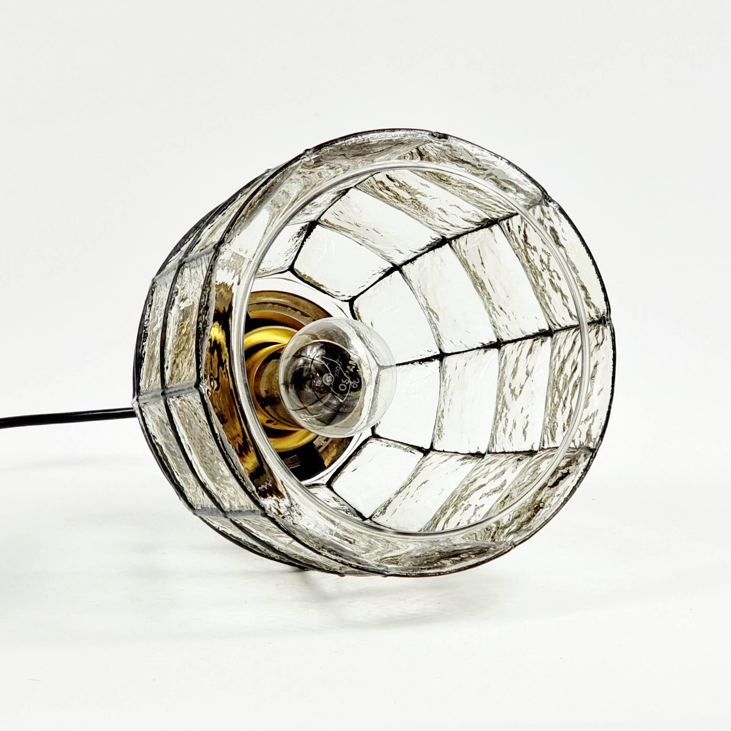 Mid-Century Glass Ceiling Light/Pendant from Limburg, Germany, 1960s
