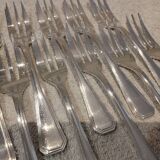 12 silver-plated cake forks by Christofle America