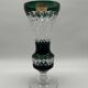 Val Saint-Lambert crystal vase, cut and lined in green