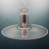 Vintage tourbillon pendant lamp, Murano, Italy, 1970s.