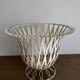 XXL Neoclassical Medici-style plant pot in ivory sheet metal