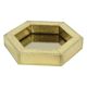 Miroir hexagonal rare en laiton Rodolfo Dubarry années 1970