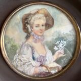 Miniature : portrait de dame de qualité