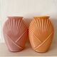 Vase drapé années 80 Anchor Hocking