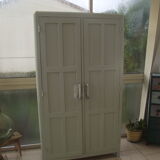 Parisian wardrobe in painted fir from the 30s 40s