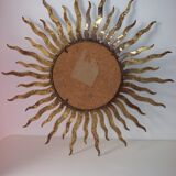 Sun gold metal mirror 54x54cm