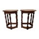 Antique English Oak Wall Or Statue Tables, 2nd Half Of The 19th Century