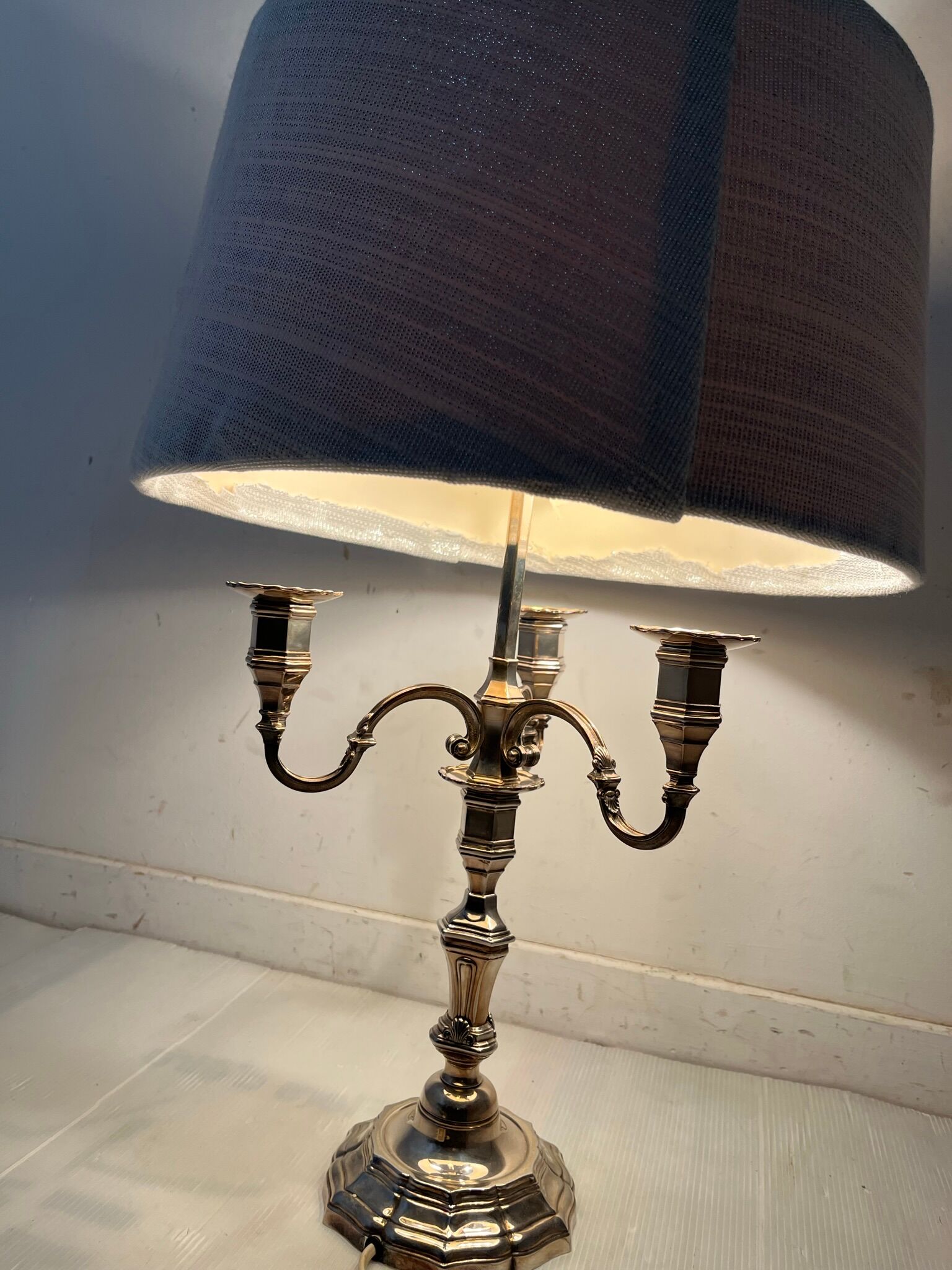 Vintage hot water bottle lamp