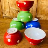 Porcelain bowls Longchamps polka dots