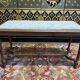 Louis XVI style piano bench with fabric seat