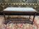 Louis XVI style piano bench with fabric seat