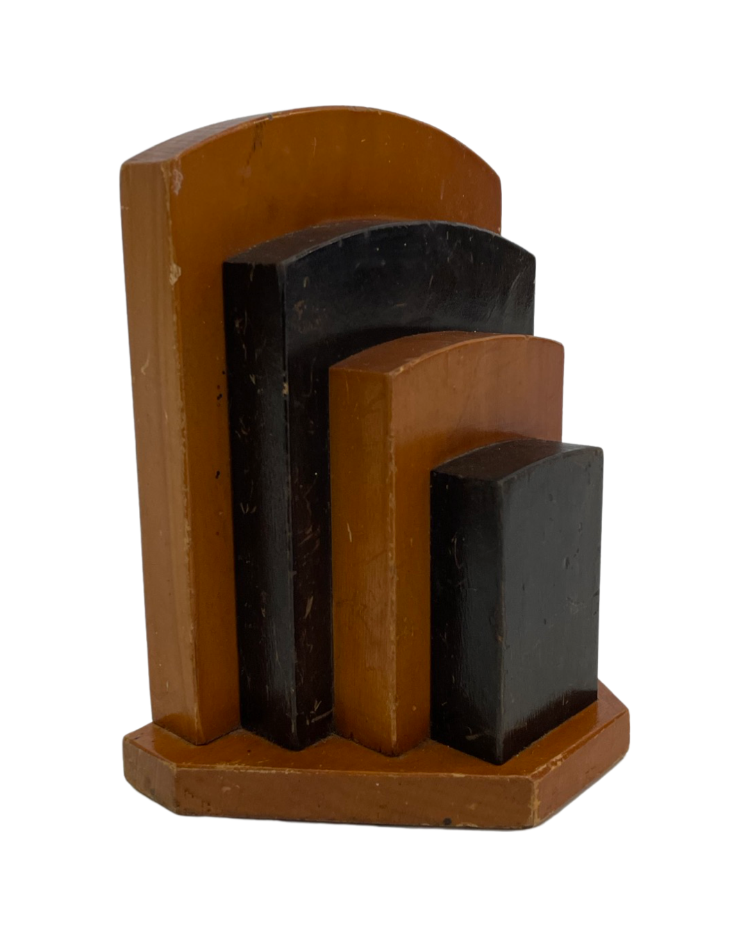 Art Deco bookends wood minimalist design set