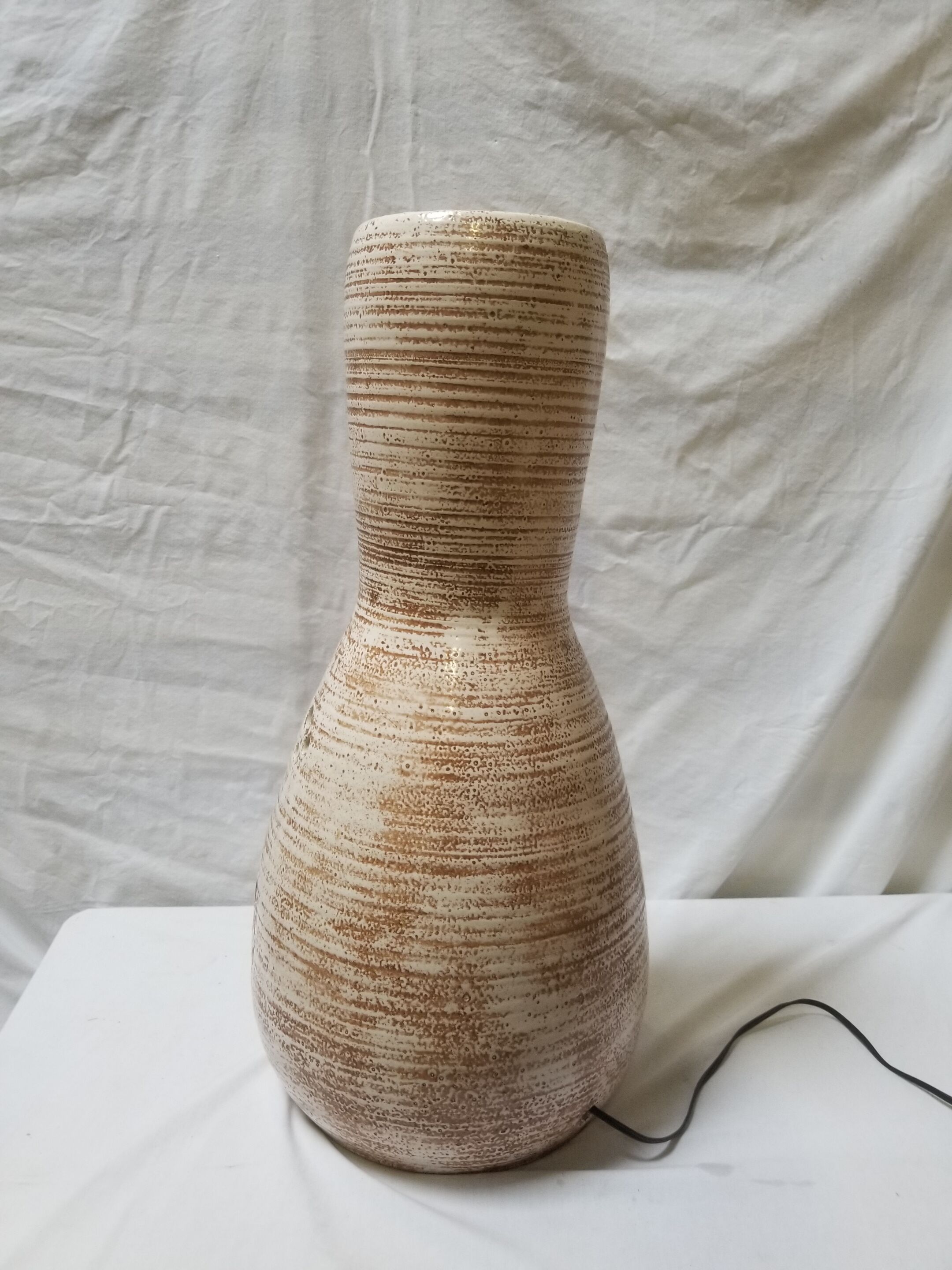 Vintage vase lamp in Accolay ceramic signed Armel - 60s/70s